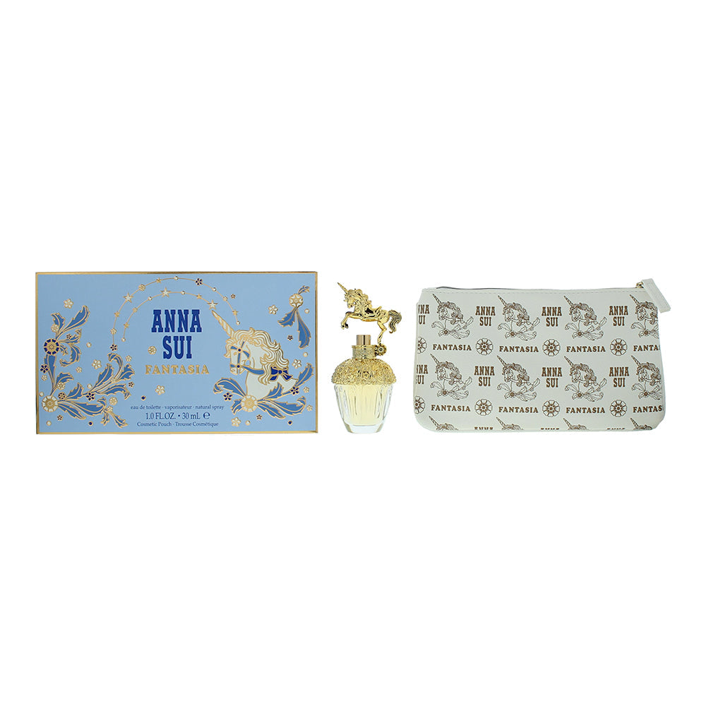 Anna Sui Fantasia 30ml EDT Spray & Cosmetic Bag Gift Set