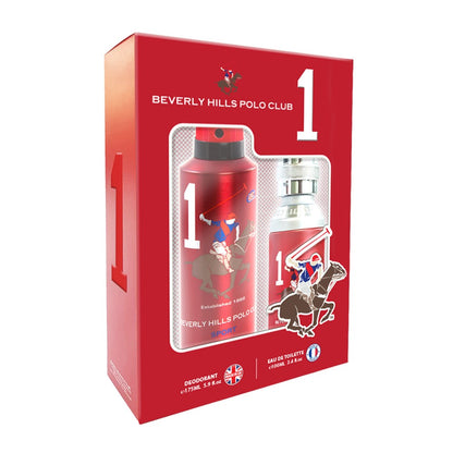 Beverly Hills Polo Club Sport 1 50ml EDT Spray & 175ml Deo Spray Set