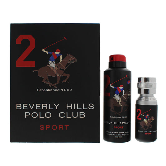 Beverly Hills Polo Club Sport 2 50ml EDT Spray 2 Piece Set Men