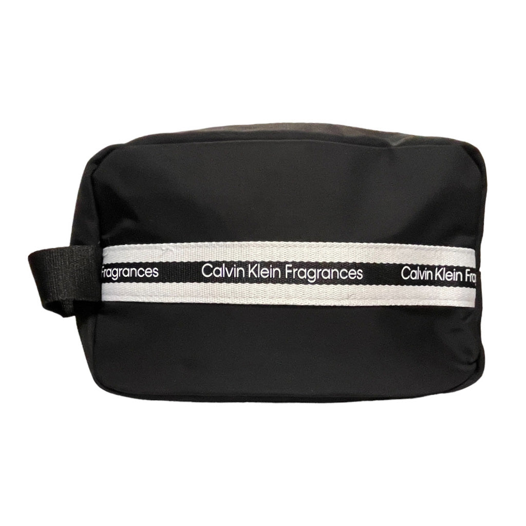 Calvin Klein Mens Toiletry Bag Black Blue Zip