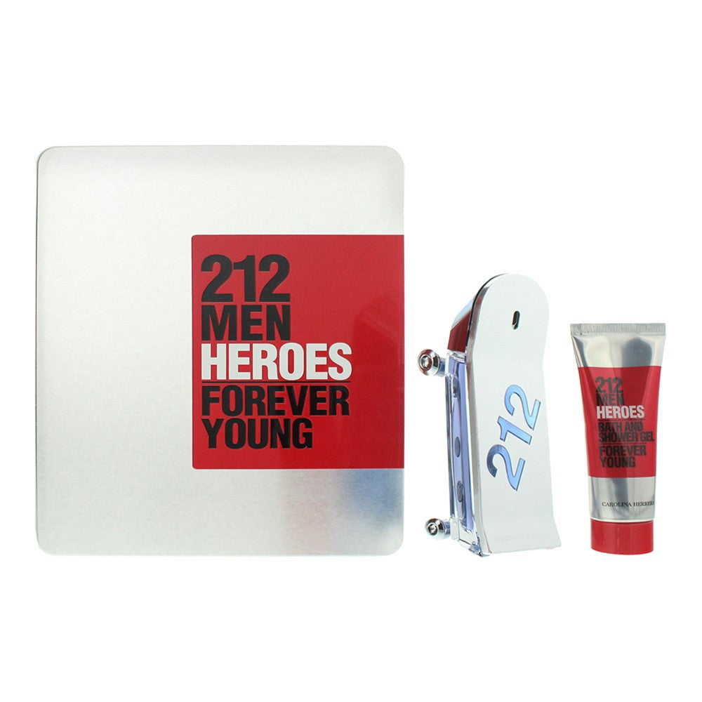 Carolina Herrera 212 Heroes 2 Piece Gift Set 90ml EDT + Shower Gel 100ml