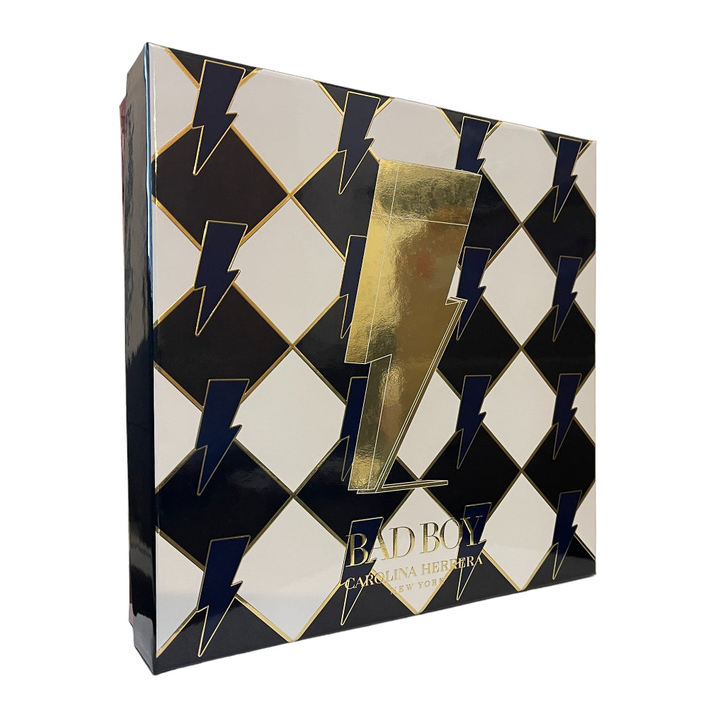 Second image of Carolina Herrera Bad Boy 100ml EDT Spray & 100ml Shower Gel Gift Set