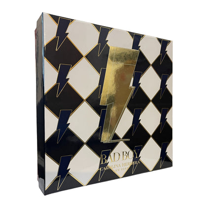 Second image of Carolina Herrera Bad Boy 100ml EDT Spray & 100ml Shower Gel Gift Set