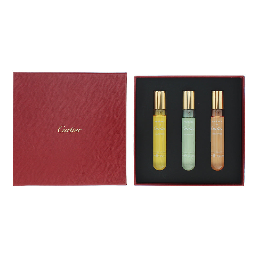 Cartier Rivieres 3 x 10ml EDT Travel Spray Miniset for Women
