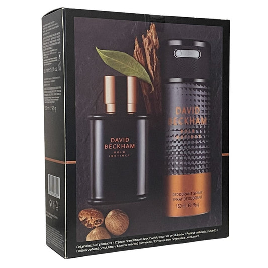 David Beckham Bold Instinct 50ml Eau De Toilette Spray & 150ml Deodorant Set