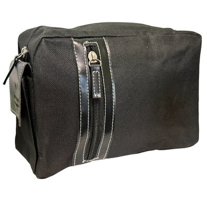 David Beckham Toiletry Bag Black with White Stitching