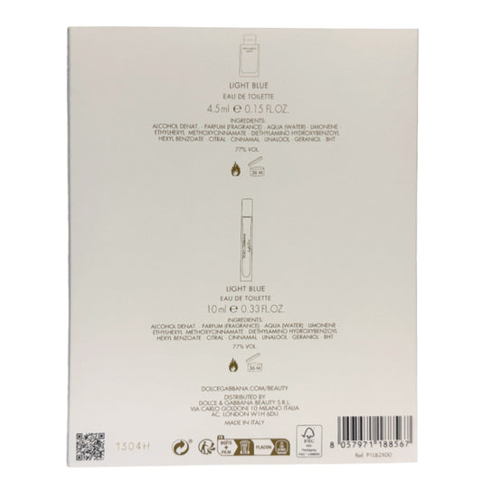 Dolce & Gabbana Light Blue 10ml EDT & 5ml Mini Gift Set