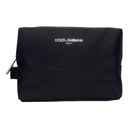 Dolce & Gabbana Toiletry Bag Black with Silver Zip