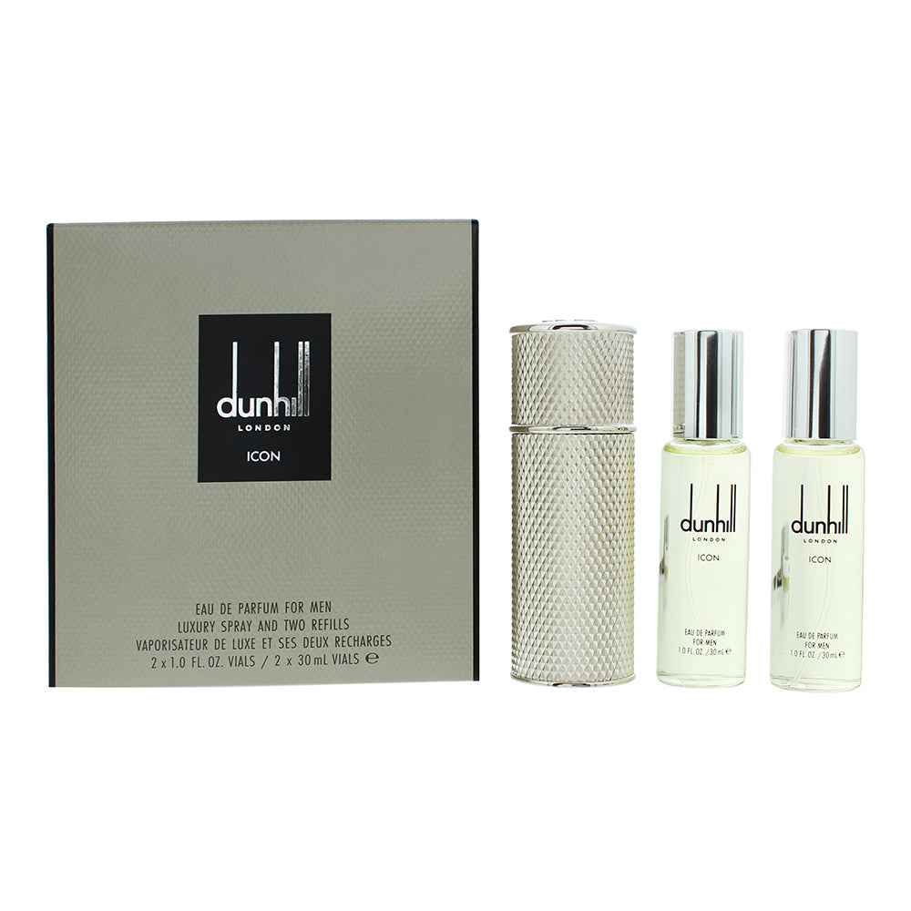 Dunhill Icon 30ml EDP Travel Spray + 1x 30ml Refill Gift Set for Men