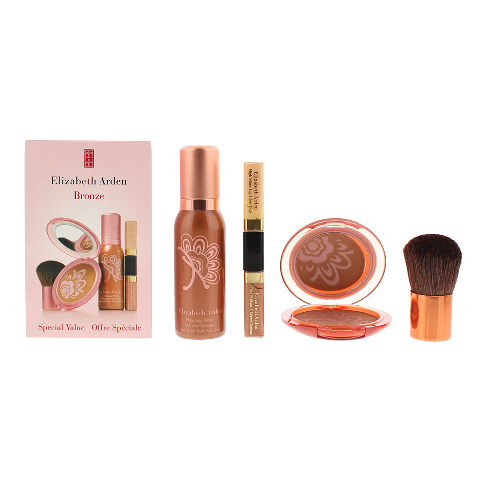 Elizabeth Arden Bronze Sun Goddess Medium Bronzer 8.5g 4 Piece Gift Set