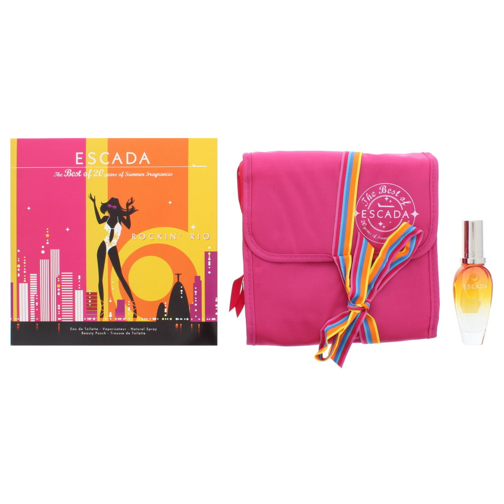Escada Rockin Rio 30ml EDT Spray & Cosmetic Bag Gift Set