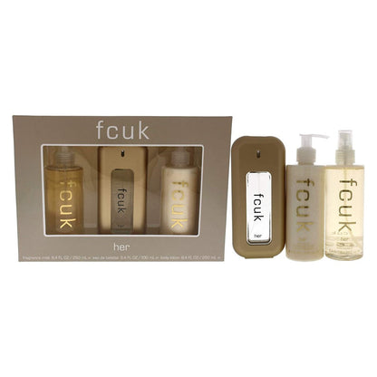 FCUK Original 100ml EDT Spray Gift Set for Women 3 Piece