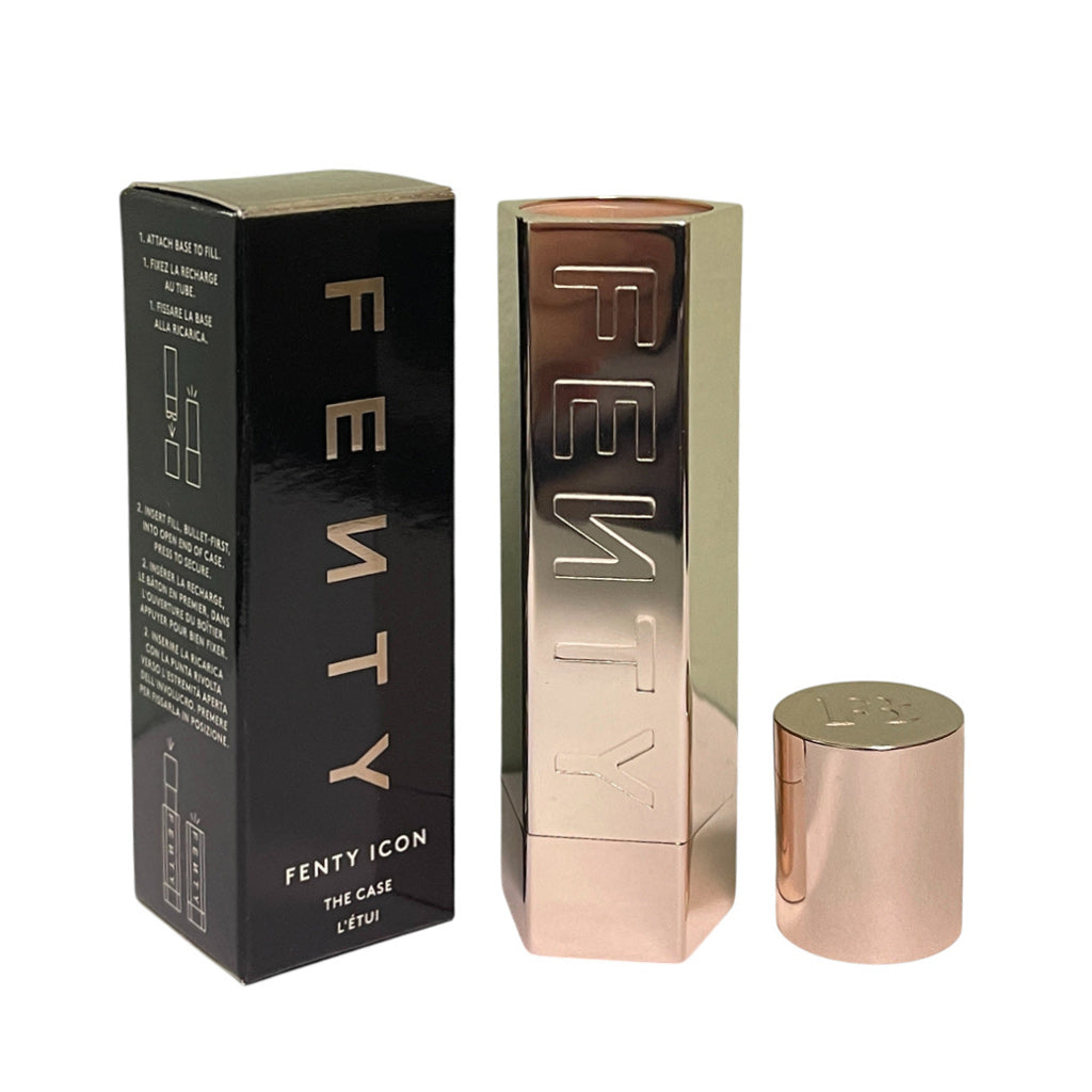 Fenty Beauty Icon Refillable Metal Lipstick Case Platinum Colour