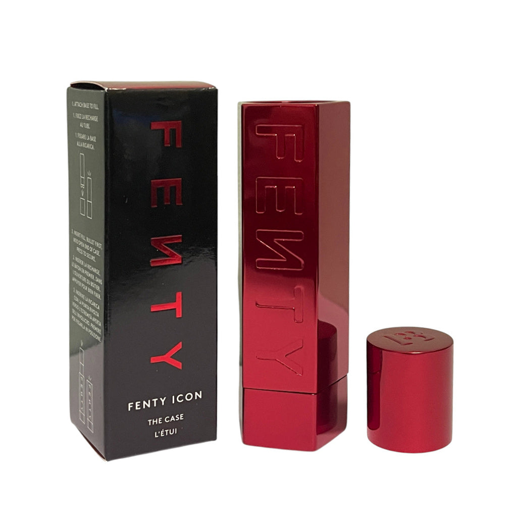 Fenty Beauty Icon Refillable Metal Lipstick Case Red Colour