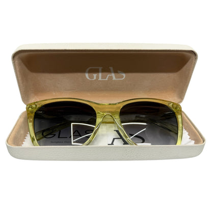 GLAS Eyewear UV400 Sunglasses Nadja Lime Plastic Frame Black Lens