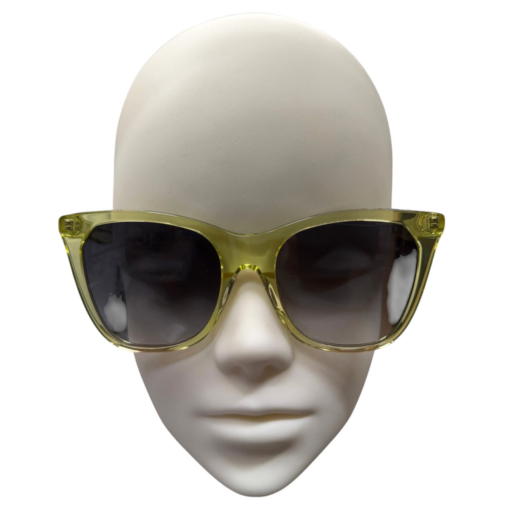 GLAS Eyewear UV400 Sunglasses Nadja Lime Plastic Frame Black Lens