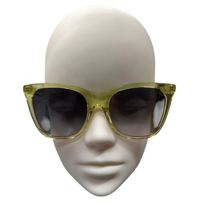 GLAS Eyewear UV400 Sunglasses Nadja Lime Plastic Frame Black Lens