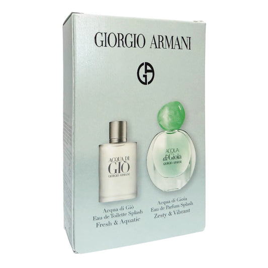 Giorgio Armani Acqua Di Gio 5ml EDT & Acqua Di Gioia 5ml EDP Miniature Gift Set