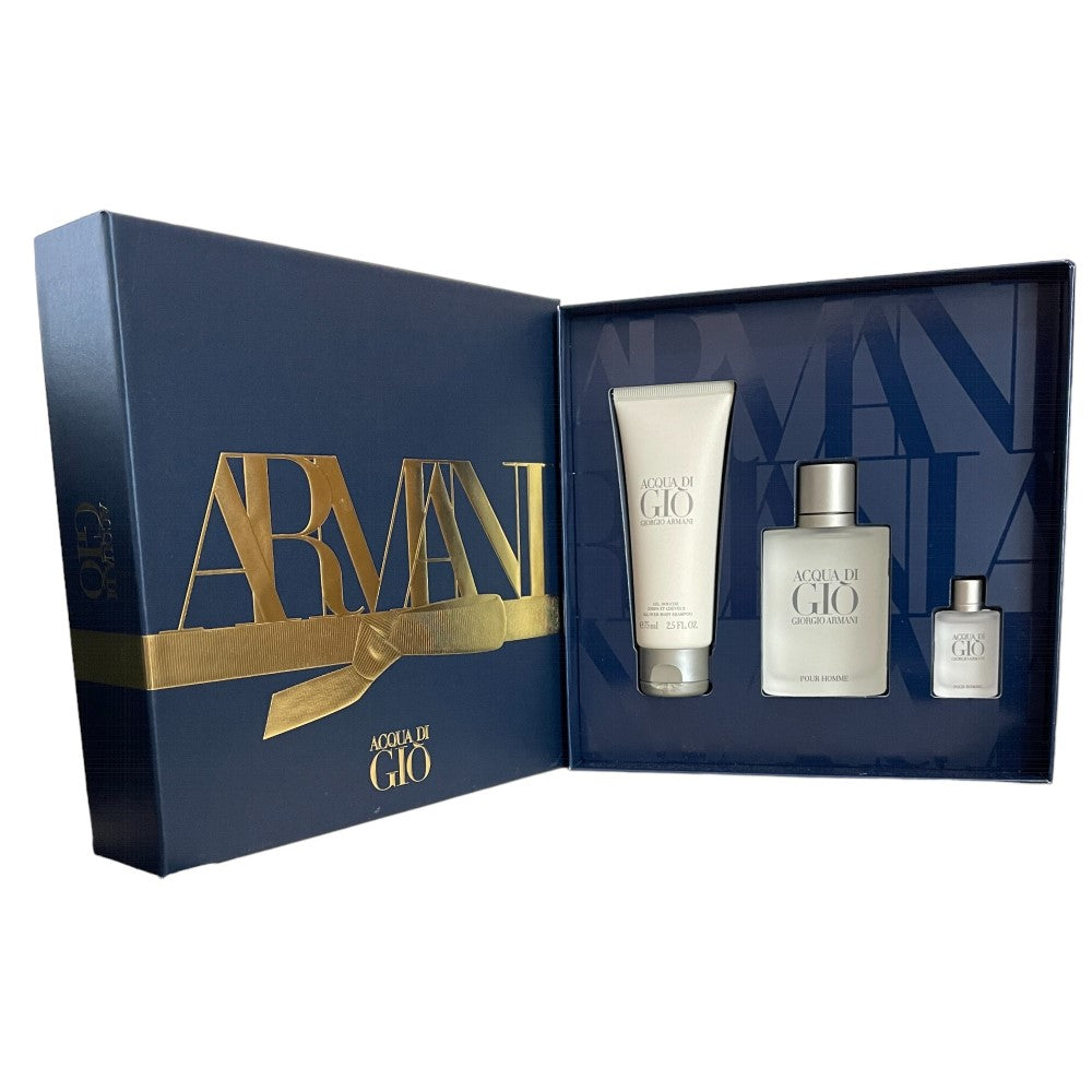 Giorgio Armani Acqua Di Gio Pour Homme 50ml EDT & 5ml EDT + 75ml Shower Gel Set