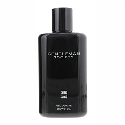 Gentleman Society Gel Douche Shower Gel in a glossy black bottle with a matching black cap, shown against a plain white background.
