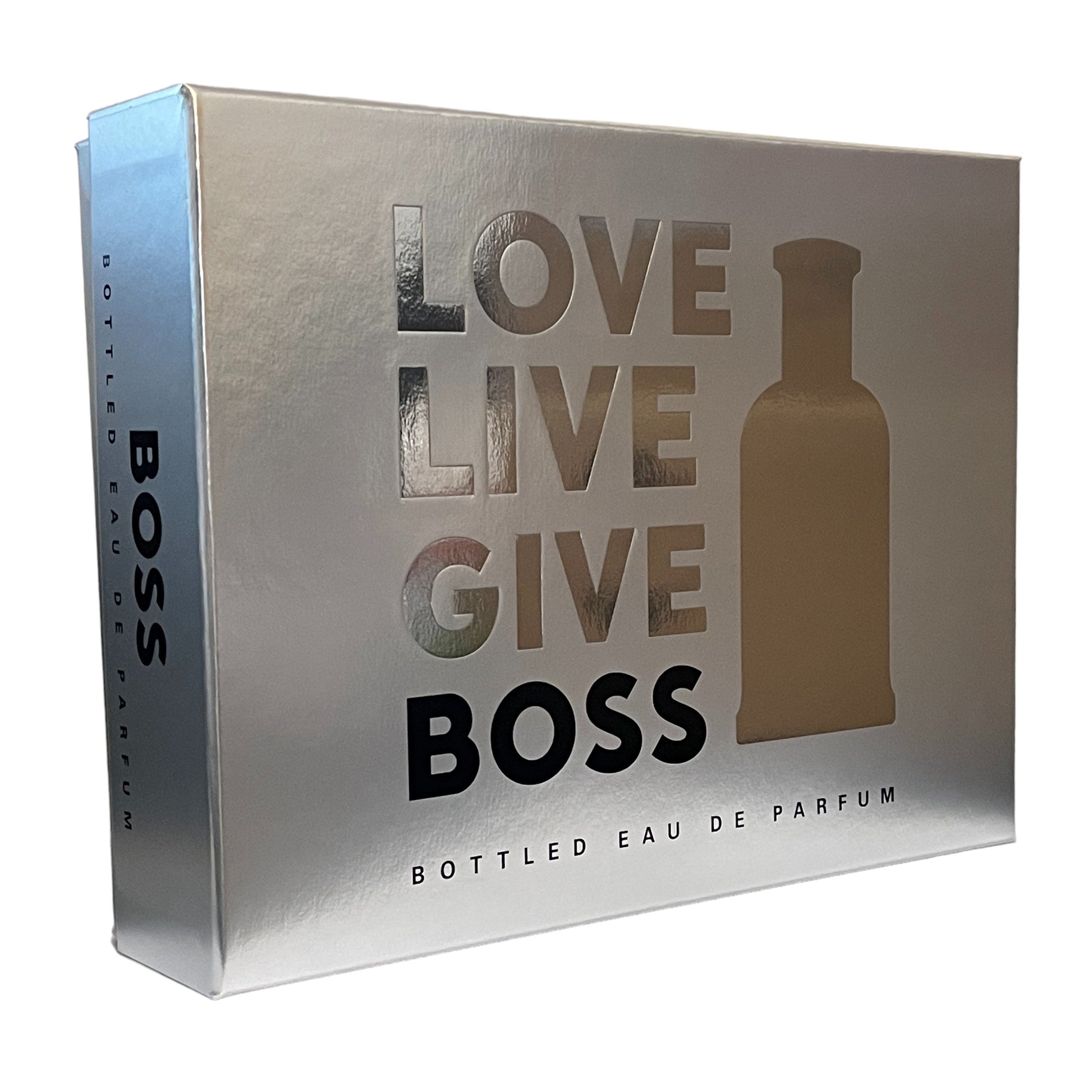 Second image of Hugo Boss Bottled 100ml EDP Spray + 10ml EDP + 100ml Shower Gel Gift Set