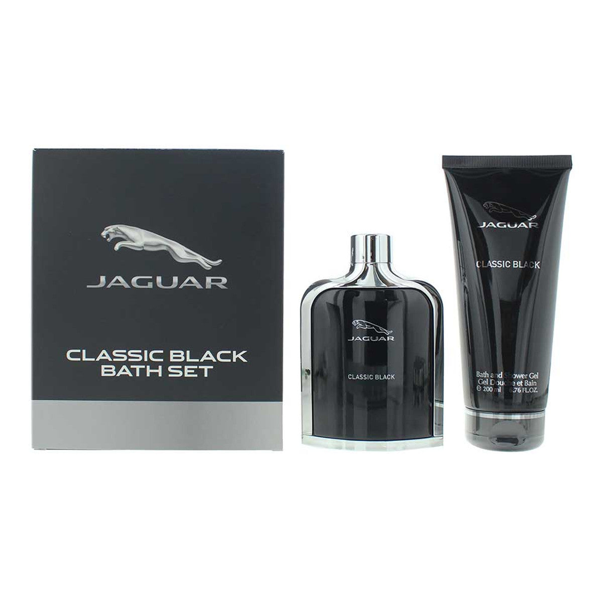 Jaguar Classic Black 100ml EDT Spray & Shower Gel 200ml Gift Set