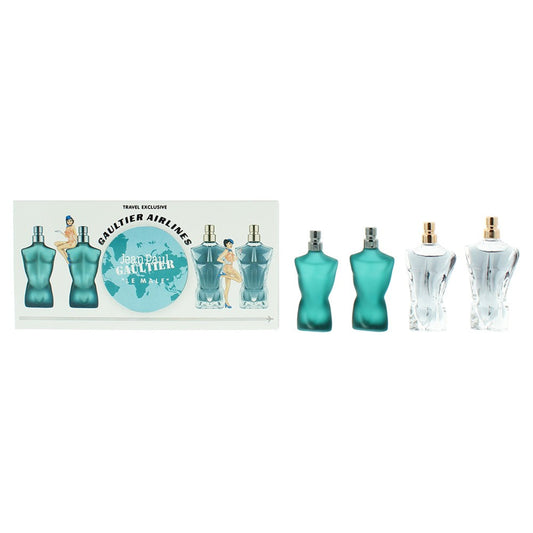Jean Paul Gaultier Le Male + Essence 4x 7ml Mini Gift Set