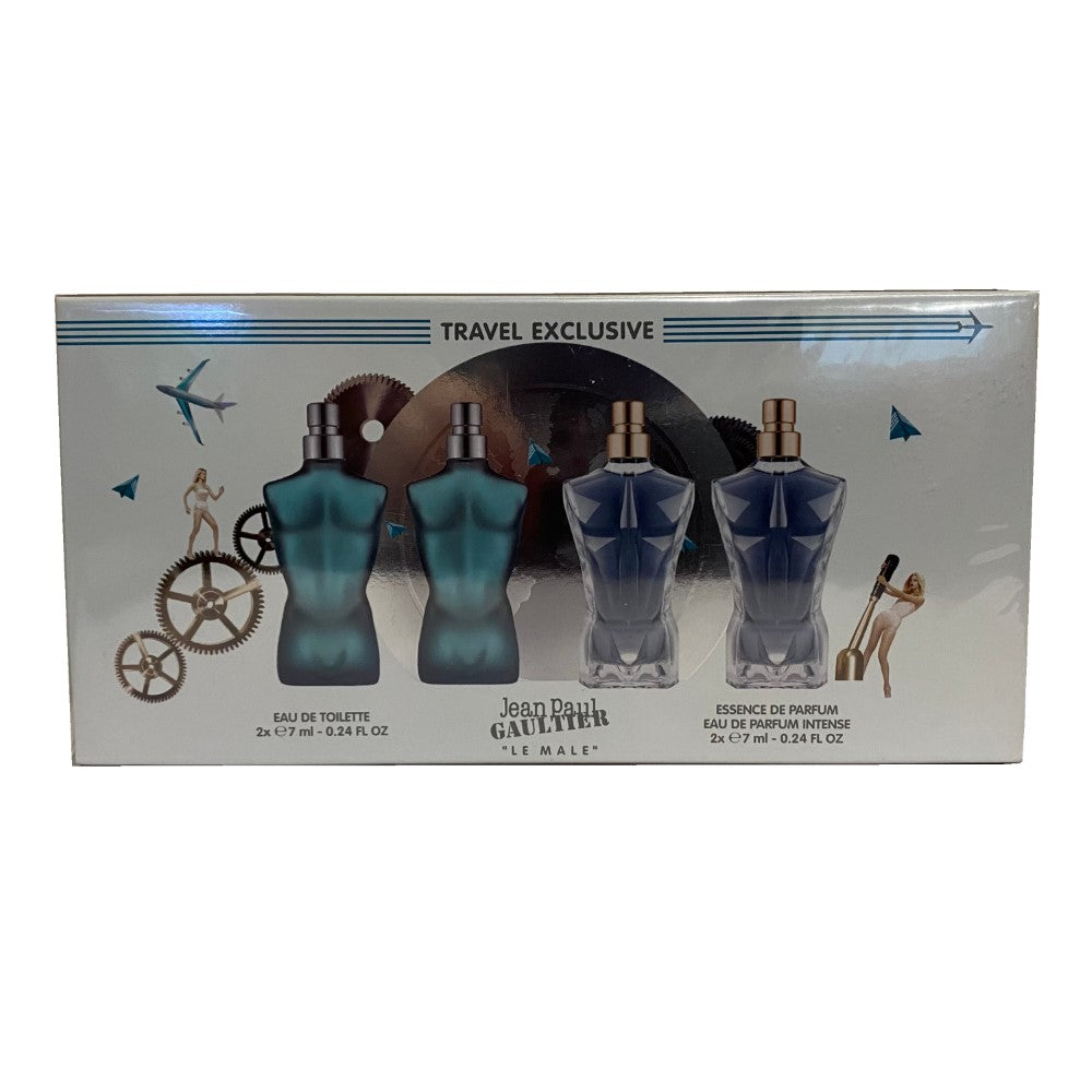 Jean Paul Gaultier Le Male + Essence 4x 7ml Mini Gift Set Men
