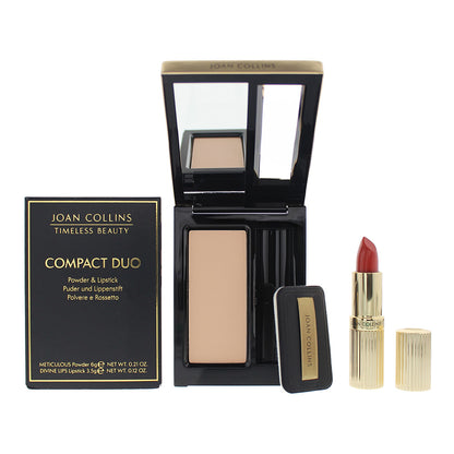 Joan Collins Compact Duo Powder 6g & Cream Lipstick 3.5g Set