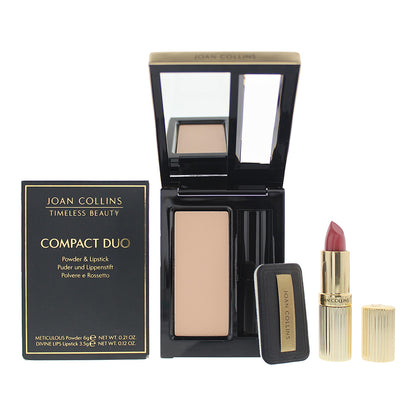 Joan Collins Compact Duo Powder 6g & Cream Lipstick 3.5g Set