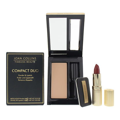 Joan Collins Compact Duo Powder 6g & Cream Lipstick 3.5g Set
