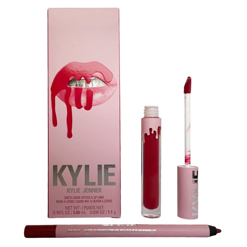 Kylie Jenner Matte Liquid Lipstick 3ml & Lip Liner 1.1g Set #401 Victoria