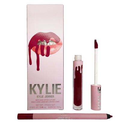Kylie Jenner Matte Liquid Lipstick 3ml & Lip Liner 1.1g Set #403 Bite Me