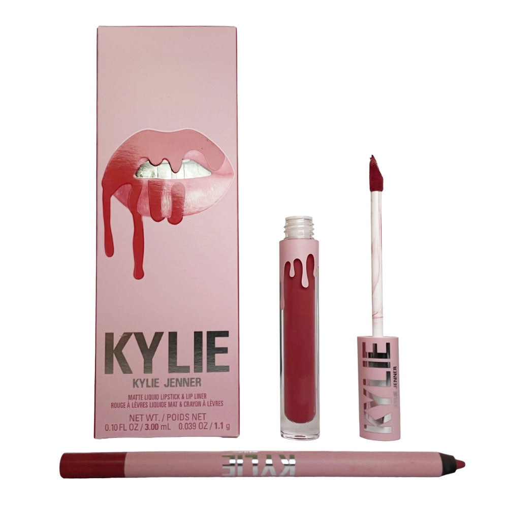 Kylie Jenner Matte Liquid Lipstick 3ml & Lip Liner 1.1g Set #500 Kristen