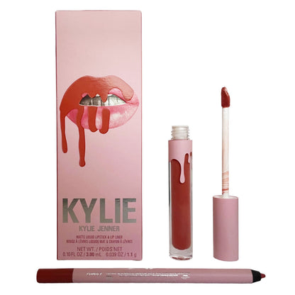 Kylie Jenner Matte Liquid Lipstick 3ml & Lip Liner 1.1g Set #505 Autumn