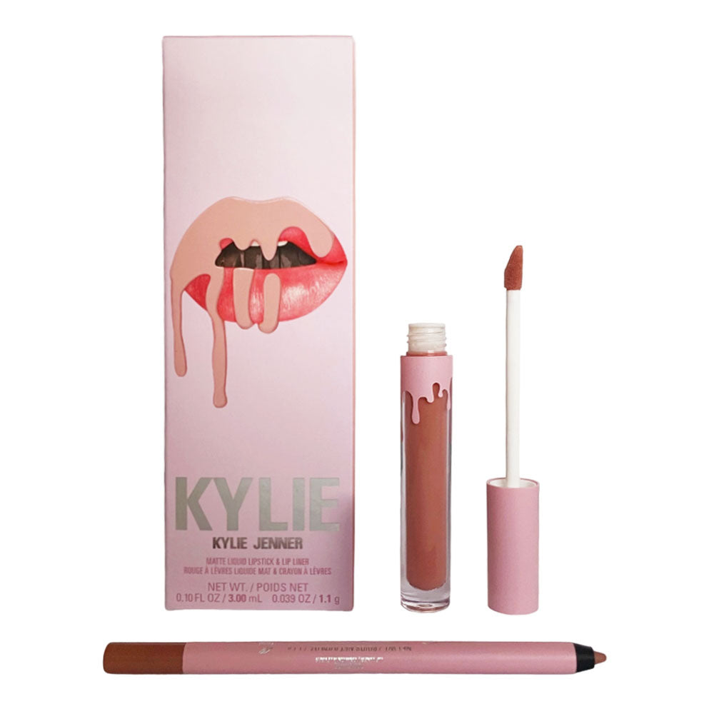 Kylie Jenner Matte Liquid Lipstick 3ml & Lip Liner 1.1g Set #700 Bare