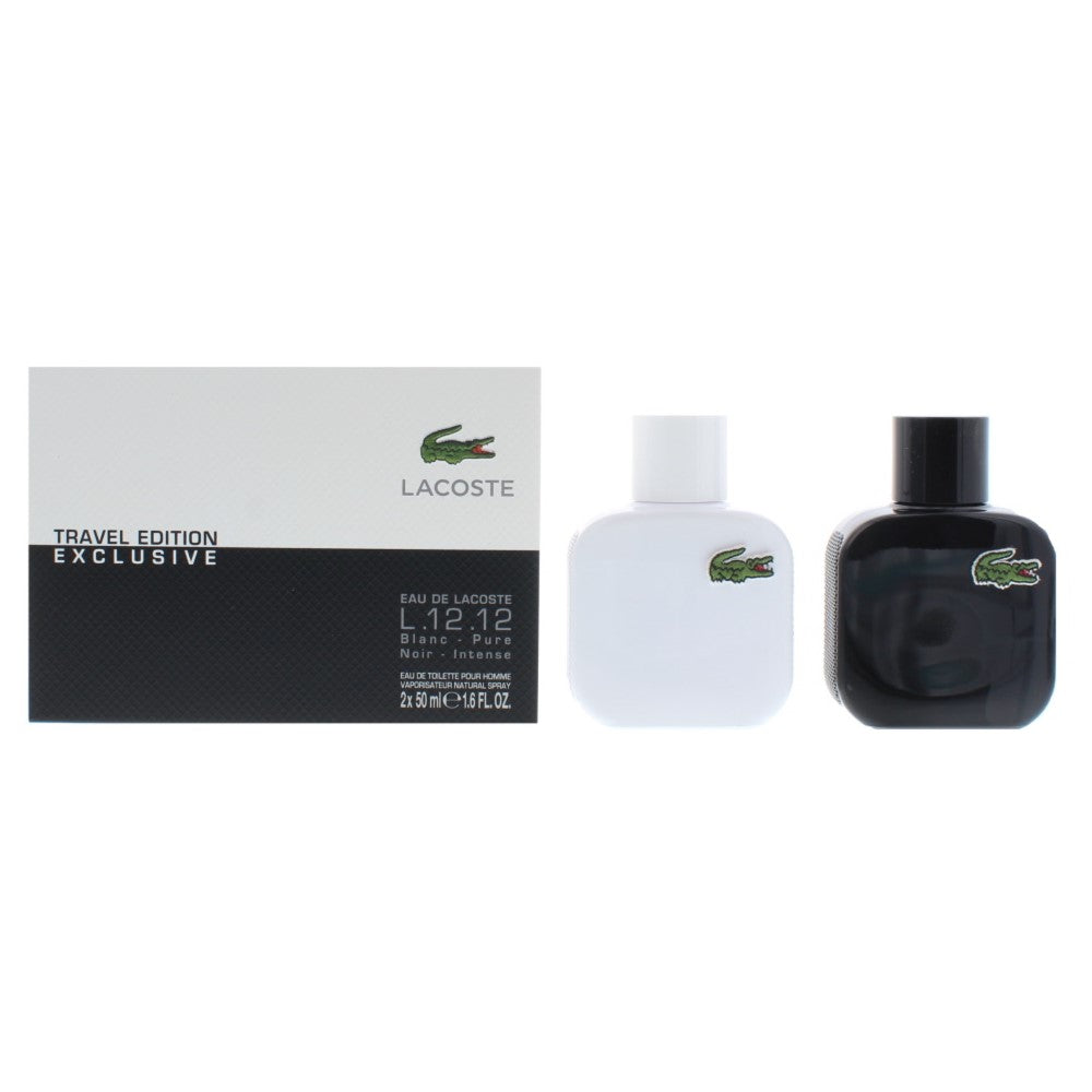 Lacoste L.12.12 Blanc 50ml EDT Spray & Noir 50ml EDT Spray Set