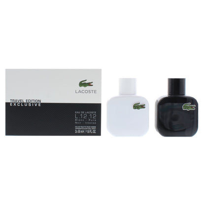Lacoste L.12.12 Blanc 50ml EDT Spray & Noir 50ml EDT Spray Set