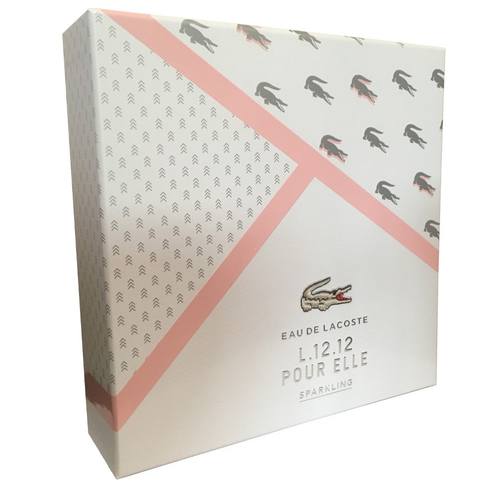 Second image of Lacoste Pour Elle L.12.12 Sparkling 90ml EDT Spray Gift Set