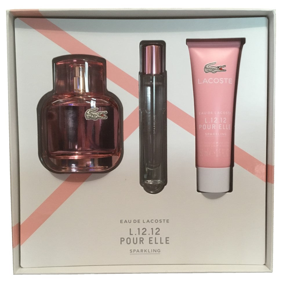 Lacoste Pour Elle L.12.12 Sparkling 90ml EDT Spray Gift Set