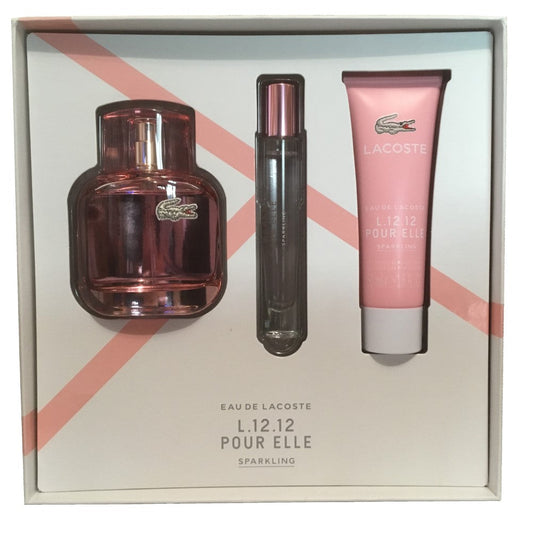 Lacoste Pour Elle L.12.12 Sparkling 90ml EDT Spray Gift Set