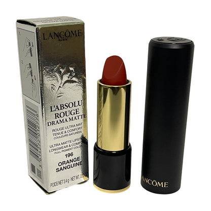 Lancome L'Absolu Rouge Drama Matte Lipstick 3.4g #196 Orange Sanguine