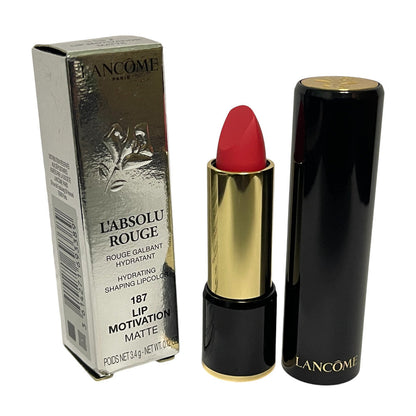 Lancome L'Absolu Rouge Matte Lipstick 3.4g #187 Lip Motivation