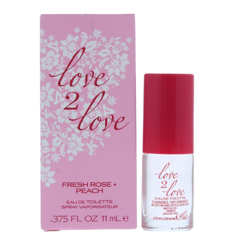 Coty Love 2 Love Fresh Rose + Peach 11ml EDT Spray