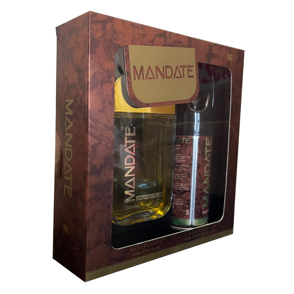 Mandate 100ml Aftershave + Body Spray 150ml Set