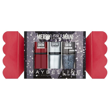 Second image of Maybelline Merry Little Mani Color Show Set 3x 7ml Nail Colour Set