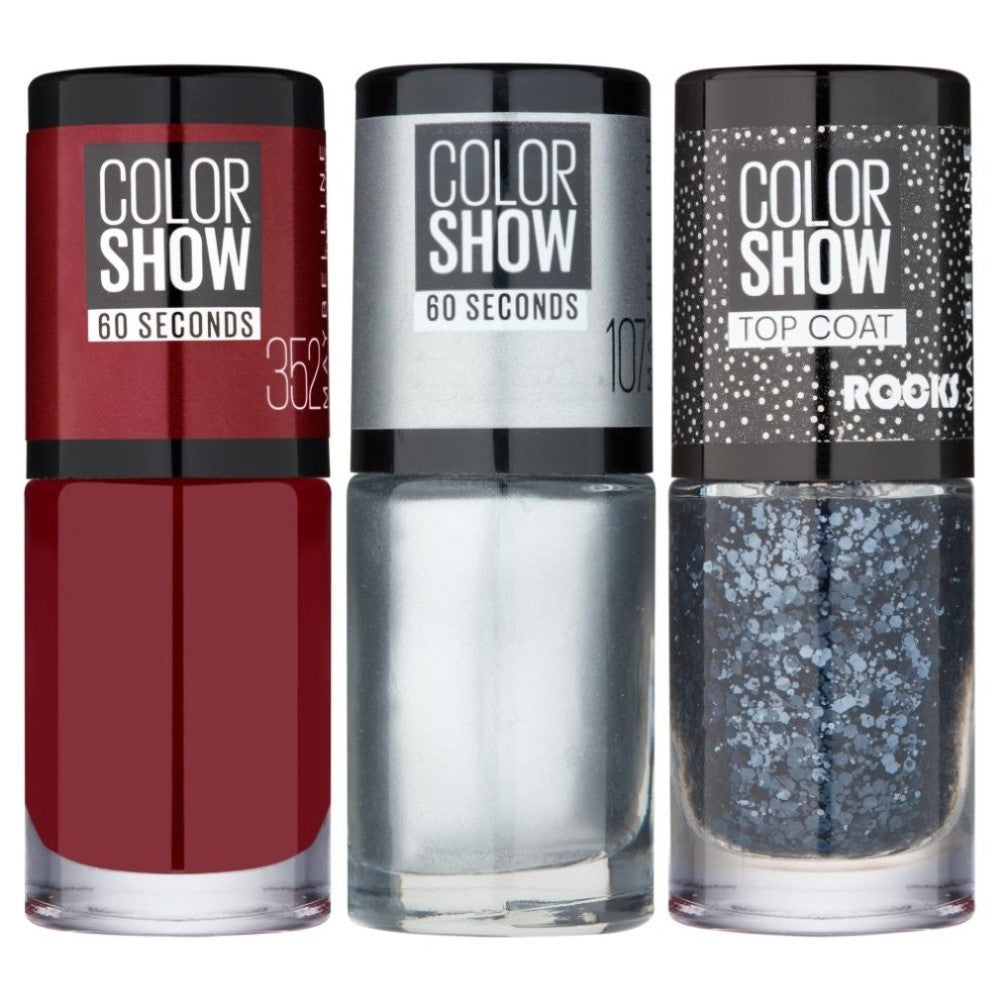 Maybelline Merry Little Mani Color Show Set 3x 7ml Nail Colour Set