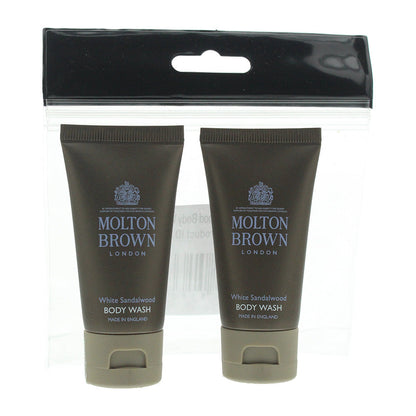 Molton Brown 2x 30ml Body Wash Gift Set White Sandalwood