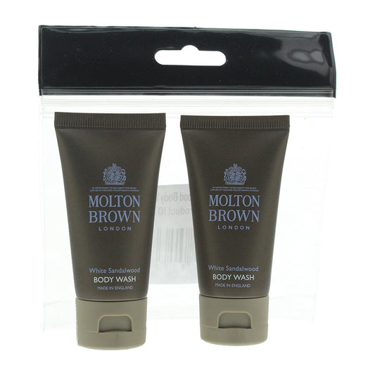 Molton Brown 2x 30ml Body Wash Gift Set White Sandalwood