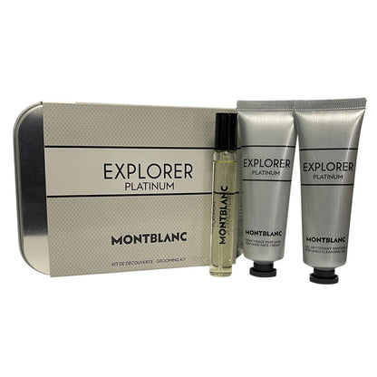 Mont Blanc Explorer Platinum 7.5ml EDT & 30ml Face Cream + 30ml Cleansing Gel
